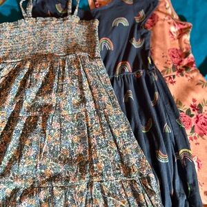 Floral and Rainbow Kids Dress Set